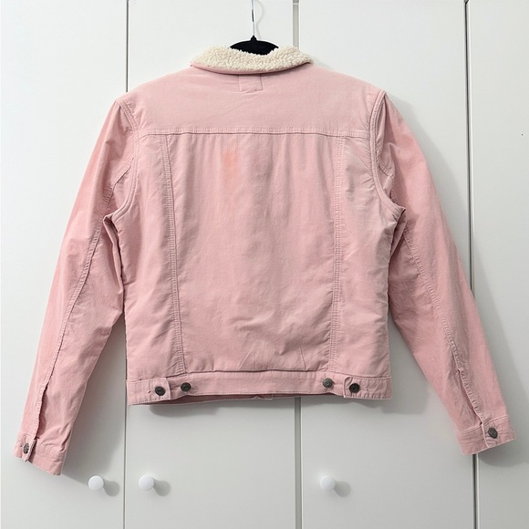 NWT Francesca's Harper Heritage Corduroy Sherpa Bomber Jacket - Dusty Rose - S - Picture 6 of 10